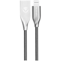 Volkano Iron Series Round Metallic Spring MFI Lightning Cable 1.2m - Silver