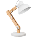 Switched Tova Series Wood Desk Lamp - White