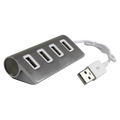 Volkano Pivot series 4 port USB Hub - silver