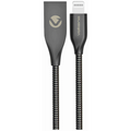 Volkano Iron Series Round Metallic Spring MFI Lightning Cable 6ft - Gun Metal