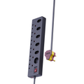 Ellies 12 way High Surge Multiplug 0.5M - BK
