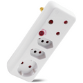 Ellies 4-Way Surge Adaptor with Schuko - WT