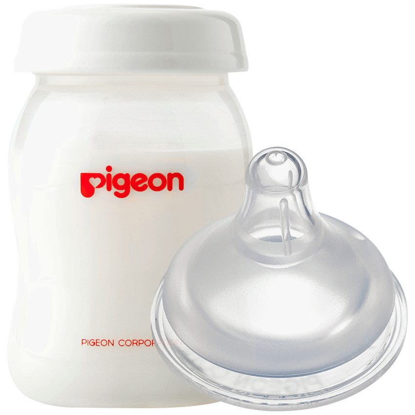 PIGEON SOFTOUCH MILK STORAGE BOTTLE 160ML +SOFTOUCH NIPPLE (SS)