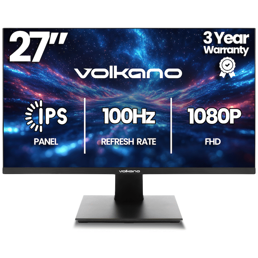 Volkano 27-inch Full HD IPS Monitor with HDMI/VGA, 100 Hz