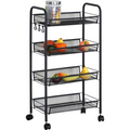 Everfurn Bram Kitchen Trolley with Casters - Black