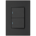 Ellies 2 Lever 1 Way Switch 2x4 (60mmx100mm) -BK