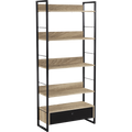 Everfurn Baltic Wide Bookshelf with Large Drawer
