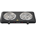 Elektra Double Spiral Hot Plate - Black