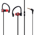 Bounce Break series hook-on earphones Black/Red