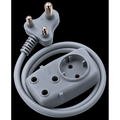 Ellies 2 way Heavy Duty Schuko Extension lead - 2M - GR