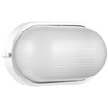 Ellies Illume Series - Large AC Oval Bulkhead - Aluminium + Glass - E27 Base -WT