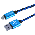 Amplify Linked Series Micro USB Braided Cable - 2m - Black/Blue