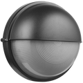 Ellies Arc Series - AC Round Bulkhead - Aluminium + Glass - E27 Base -BK