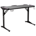 Fortress Gaming Desk with RGB Lights, Cup Holder