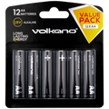 Volkano Extra AA Batteries Value Pack of 12