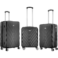 Travelwize Terra ABS 4-Wheels Spinner 3Pc Luggage Set Black