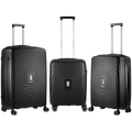 Travelwize Ripple PP 4-Wheel Spinner 3 Pc Luggage Set - Black