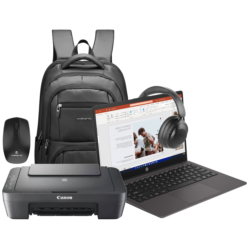 HP Laptop CU3K6ES#ACQ - 245 G10 14-inch 8GB/256GB Win11 Printer+Bag+Mouse+Headphone