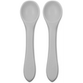 Echo Baby Silicone Feeding Spoons 2-Pack - Stone