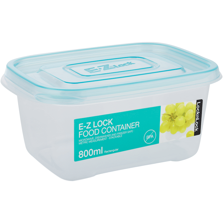 LocknLock EZ Lock rect 800ml blue ( Order in Qty of 6)