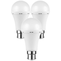 Switched 5w A60 Rechargeable B22 LED Light Bulb CW - 3 Pack