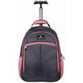 Volkano Orthopaedic Trolley Backpack 27L - Dark Grey/Pink