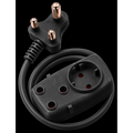 Ellies 2 way Heavy Duty Schuko Extension lead - 1M - BK