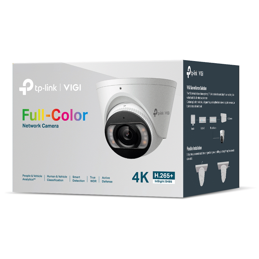 InSight S485 (4mm) VIGI 8MP Full-Color Turret Network Camera