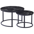 Everfurn Indus Nesting Coffee Table Black 2 Piece
