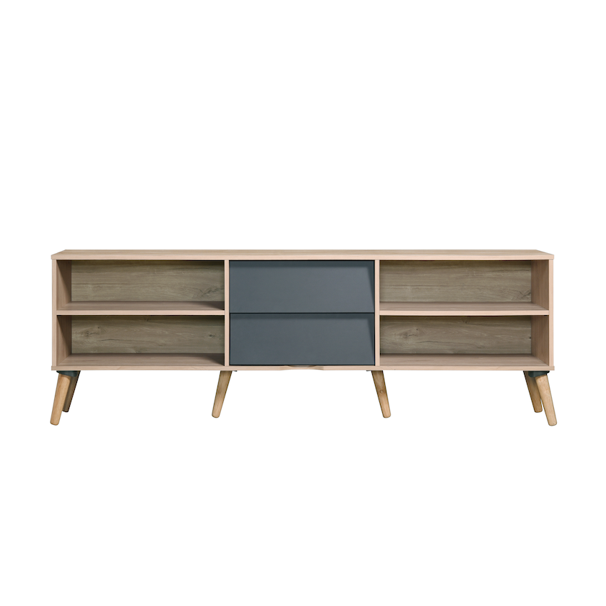 Everfurn Everest Tall TV Stand - 2 Drawers