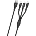 Amplify CoreCharge Series 1.2m 3-in-1 Cable - Black