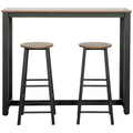 Chenin 3-Piece Bar Table & Stool Set - Chestnut