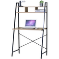 Everfurn Vesa Office Desk - Oak & Black
