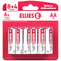 Ellies Ultra Series - Alkaline Batteries AA 8+4 Value Pack - WT