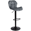 Everfurn Tira Barstool - Grey Velvet - Single