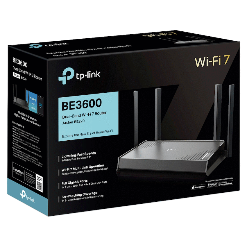 Archer BE220 BE3600 Dual-Band Wi-Fi 7 Router