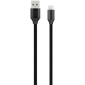 Volkano Weave Series Fabric Braided MFI Lightning Cable 12w 3m - Black