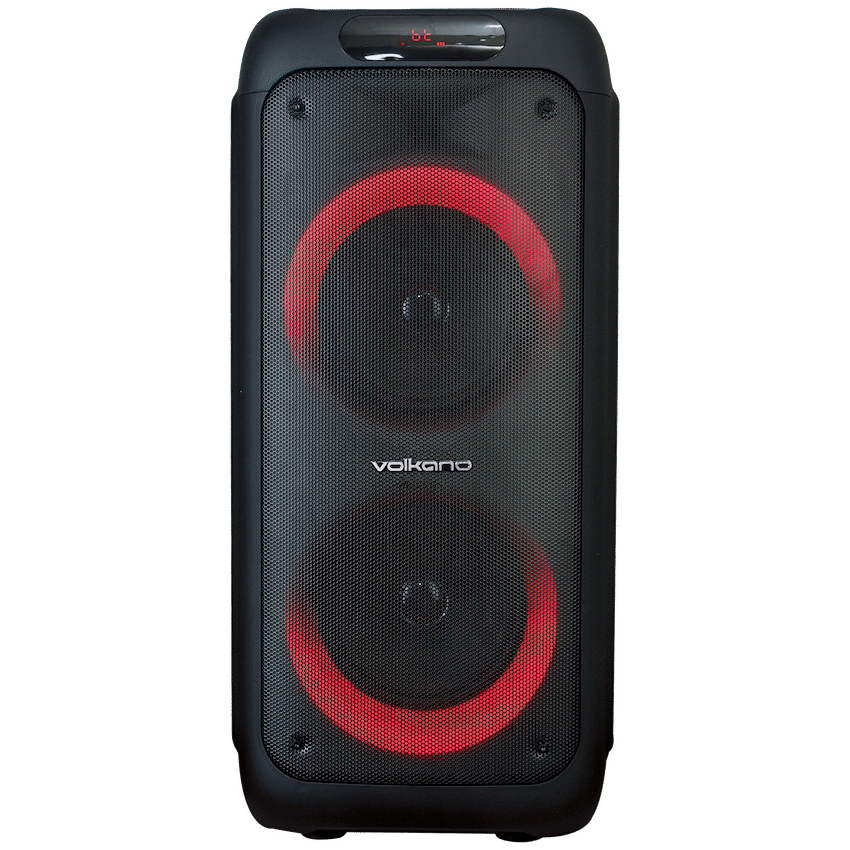 Volkano Helios Series Dual 8"" Party Speaker with Microphone & Light Effects