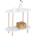 Everfurn Nova 2 Tier Side Table - White
