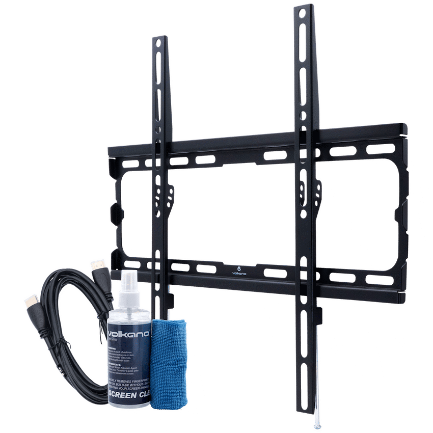 Volkano Steel Series Fixed TV Wall Mount Bundle for up to 70"" TVs