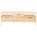 Everfurn Ellen TV Stand - Melamine - Powder-Coated Steel Frame - 2 Drawers - Storage Cabinet