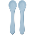 Echo Baby Silicone Feeding Spoons 2-Pack - Powder Blue