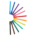 Frozen 12 Capfix Connectable Fibre Markers - Multi