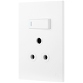 Ellies 1 Way (3 Pin) Single Switch Socket 2x4 (60mmx100mm) -WT