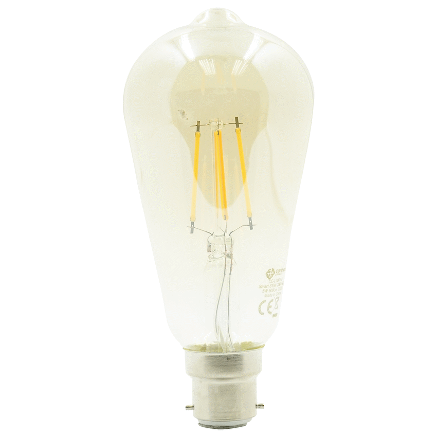 Smart Wi-Fi Bulb 5w LED Amber Filament Vintage Bayonet