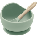 Echo Baby Silicone Suction Bowl and Spoon Set - Sage