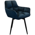 Everfurn Japan Casual Velvet Chair with Swivel - 2 Pack