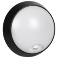 Ellies Spectra Series - AC 15W  Round LED Bulkhead with 3CCT and Sensor -BK