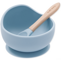 Echo Baby Silicone Suction Bowl and Spoon Set - Powder Blue