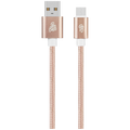Pro Bass Braided Series Micro USB Cable - Pastel Pink 1.5m